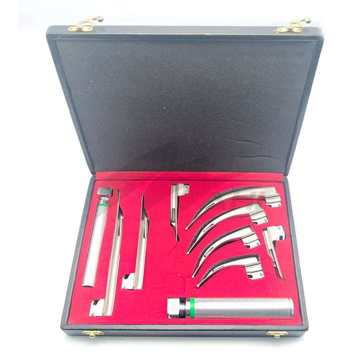 <b>MGS 390</b><br> Laryngoscopes 10Pcs Kit Non Heatable German Green Fiber
