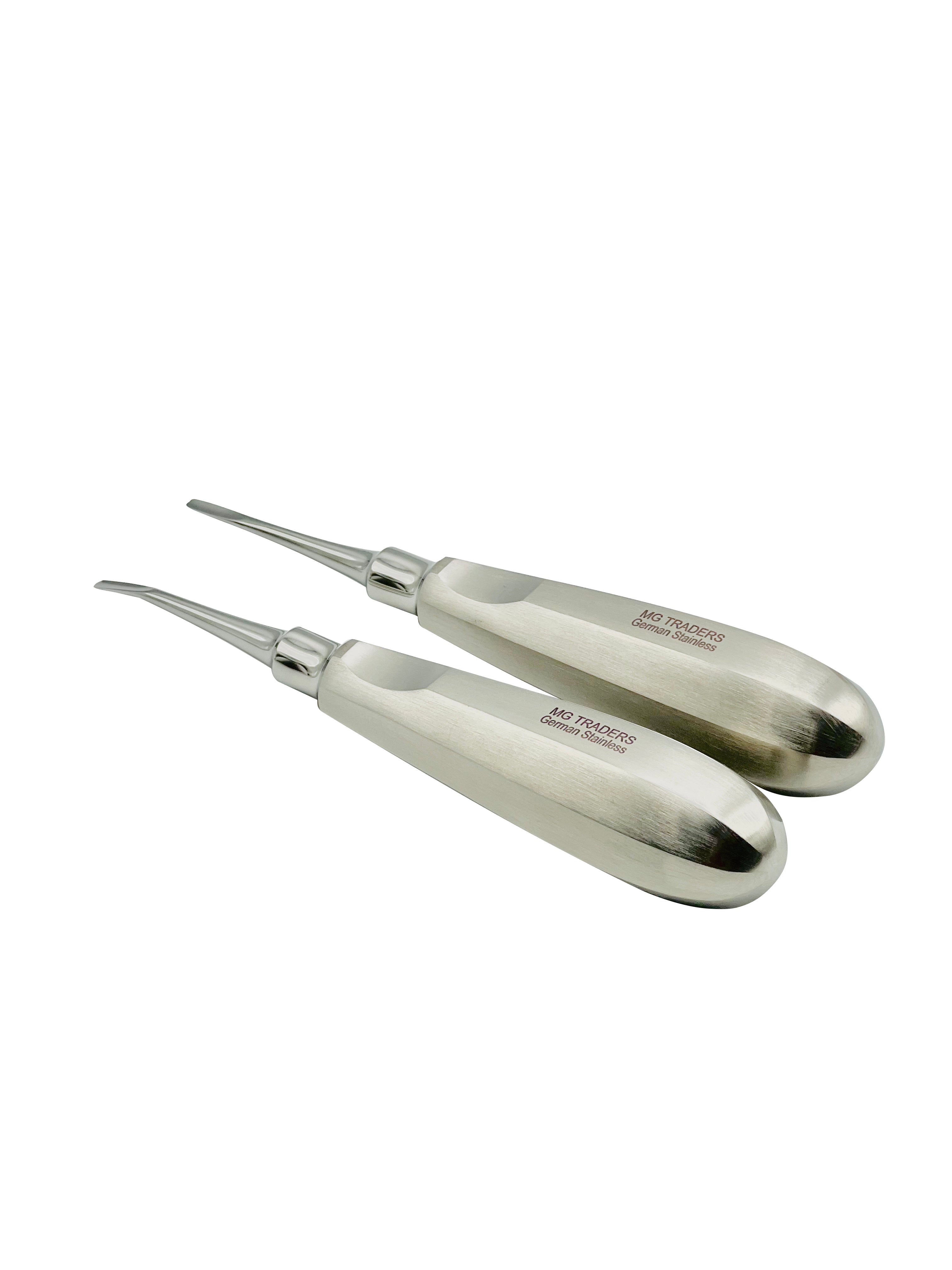 <b>MGD 220</b><br> Elevators & Luxator 5mm point Straight /Curved / German Stainless Steel 2 pcs Set