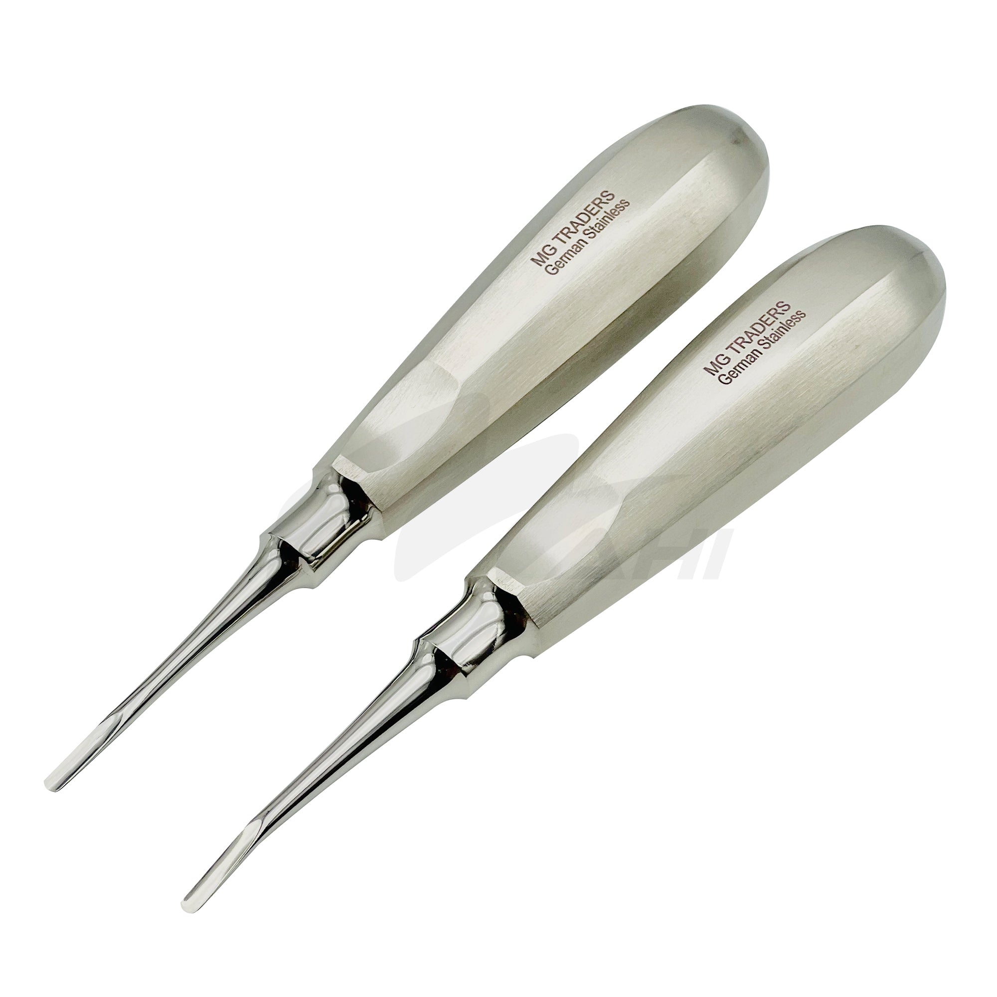 <b>MGD 214</b><br> Elevators & Luxator 3mm point Straight /Curved / German Stainless Steel 2 pcs Set