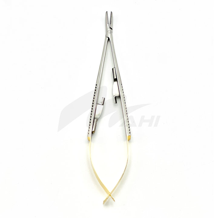 <b>MGD 331 </b><br> (TC) Castroviejo Needle Holder  Flat Handle 15cm Straight German Stainless Steel