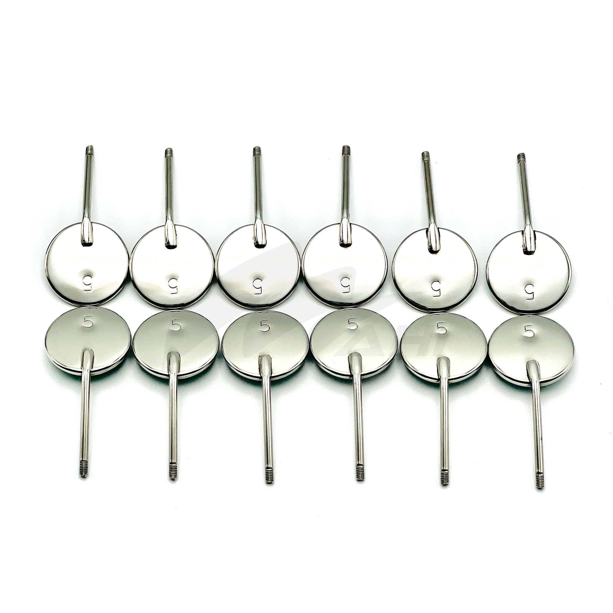 <b>MGD 477</b><br> Mouth Mirrors no5 (Front Surface) 12pcsBox German Stainless Steel