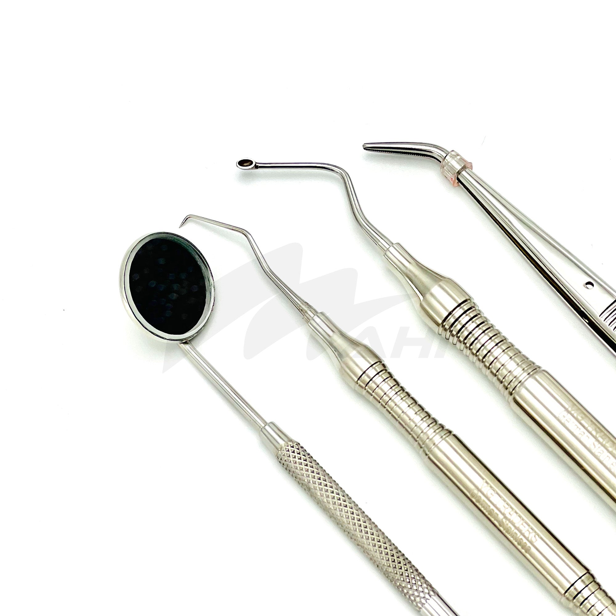 <b>MGD 470</b><br> Examination  Set Of 4Pcs (Mirror/Spoon Excavator/Explorer-Cotton Plier) Stainless Steel