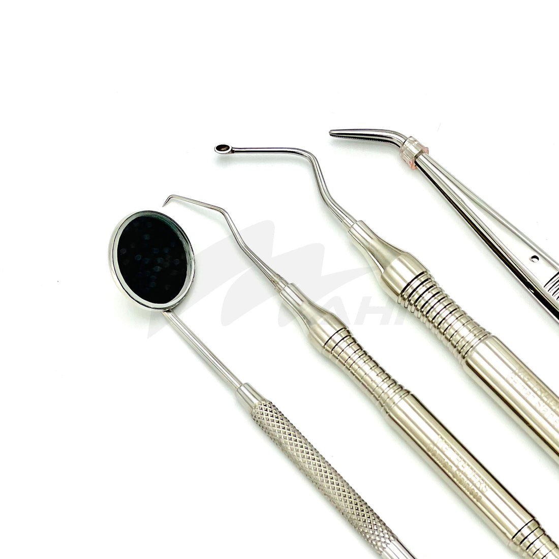 <b>MGD 470</b><br> Examination  Set Of 4Pcs (Mirror/Spoon Excavator/Explorer-Cotton Plier) Stainless Steel