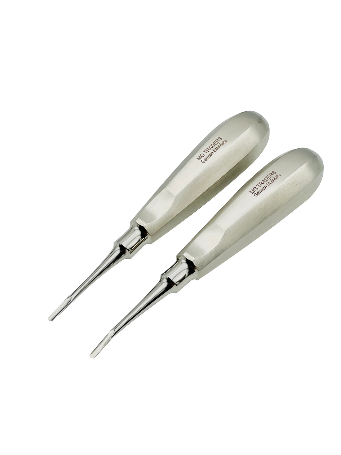 <b>MGD 217</b><br> Elevators & Luxator 4mm point Straight /Curved / German Stainless Steel 2 pcs Set