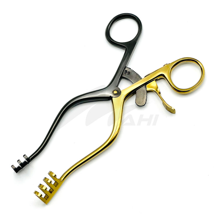 <b>MGS 206</b><br> Self-Retaining Retractor Titanium Coted 16cm German Stainless Steel