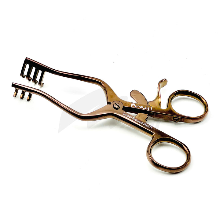 <b>MGS 208</b><br> Self-Retaining Retractor Titanium Coted 14cm German Stainless Steel