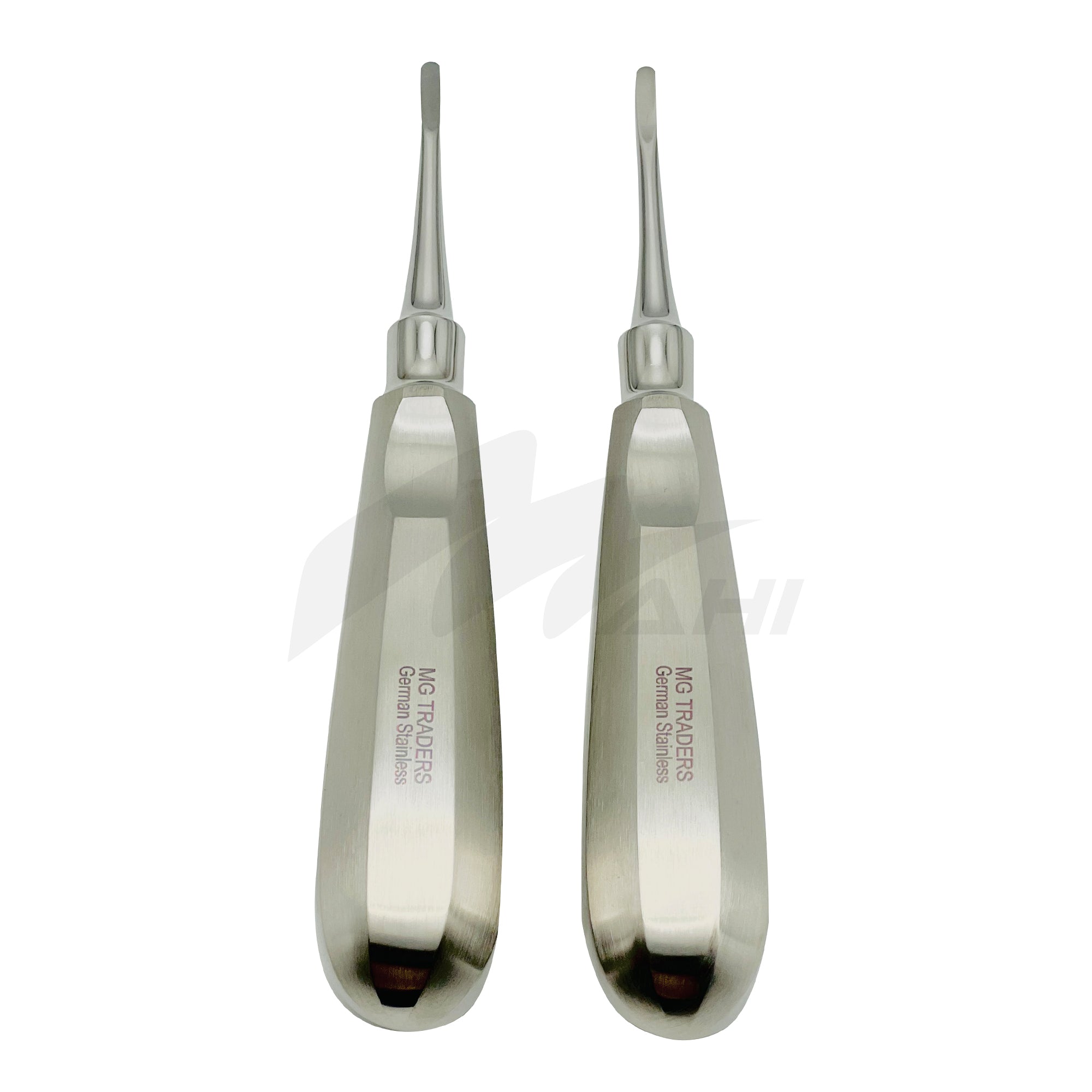 <b>MGD 214</b><br> Elevators & Luxator 3mm point Straight /Curved / German Stainless Steel 2 pcs Set