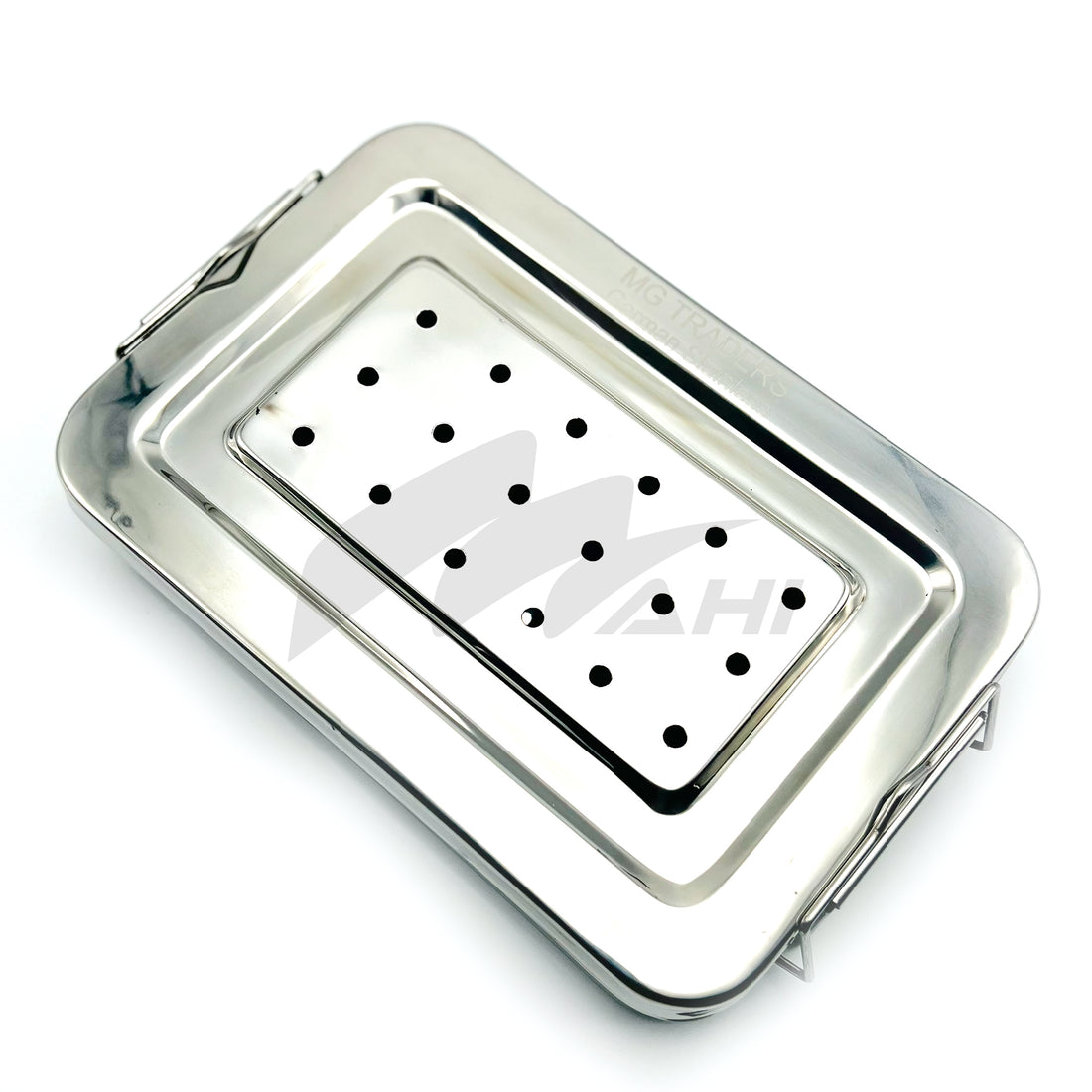 <b>MGS 379</b><br> Instruments Box With Lock (Size 8x16) (Depth 4lnch) German Stainless Steel