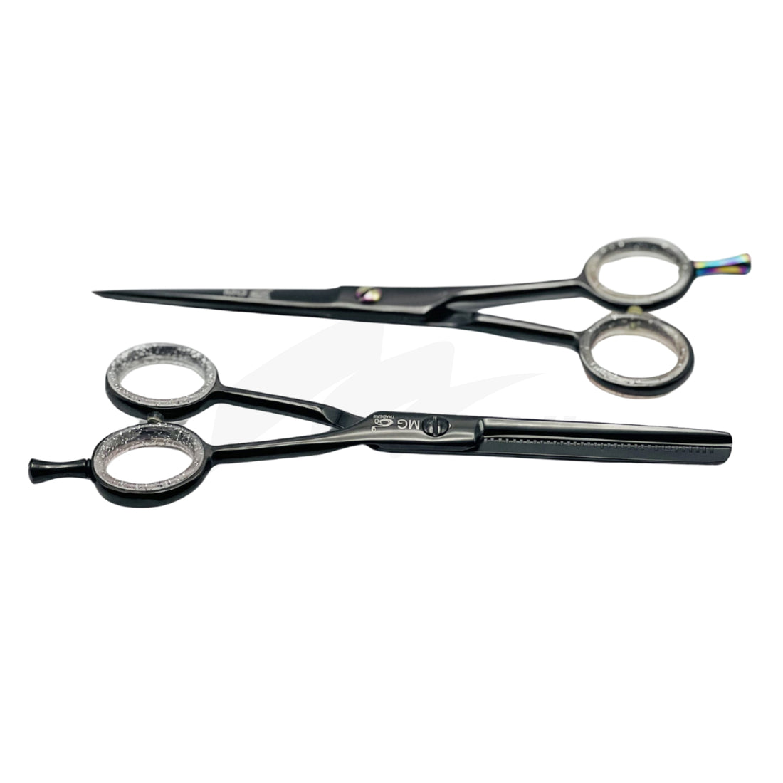 <b>MGB 102</b><br> PROFESSIONAL BARBAR HAIRDRESSING RAZOR SCISSOR & THING BLACK COATED 6" GURMAN STAINLESS STEEL