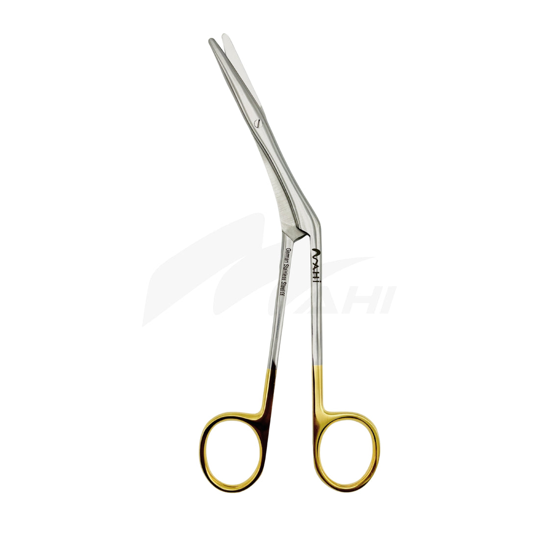 <b>MGS 252</b><br> Knight Nasal Angled Scissor With Gold18cm German Stainless Steel