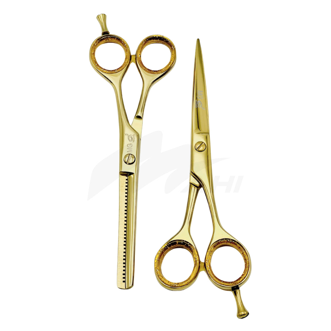 <b>MGB 103</b><br> PROFESSIONAL BARBAR HAIRDRESSING RAZOR SCISSOR & THING GOLD COATED 6" GURMAN STAINLESS STEEL