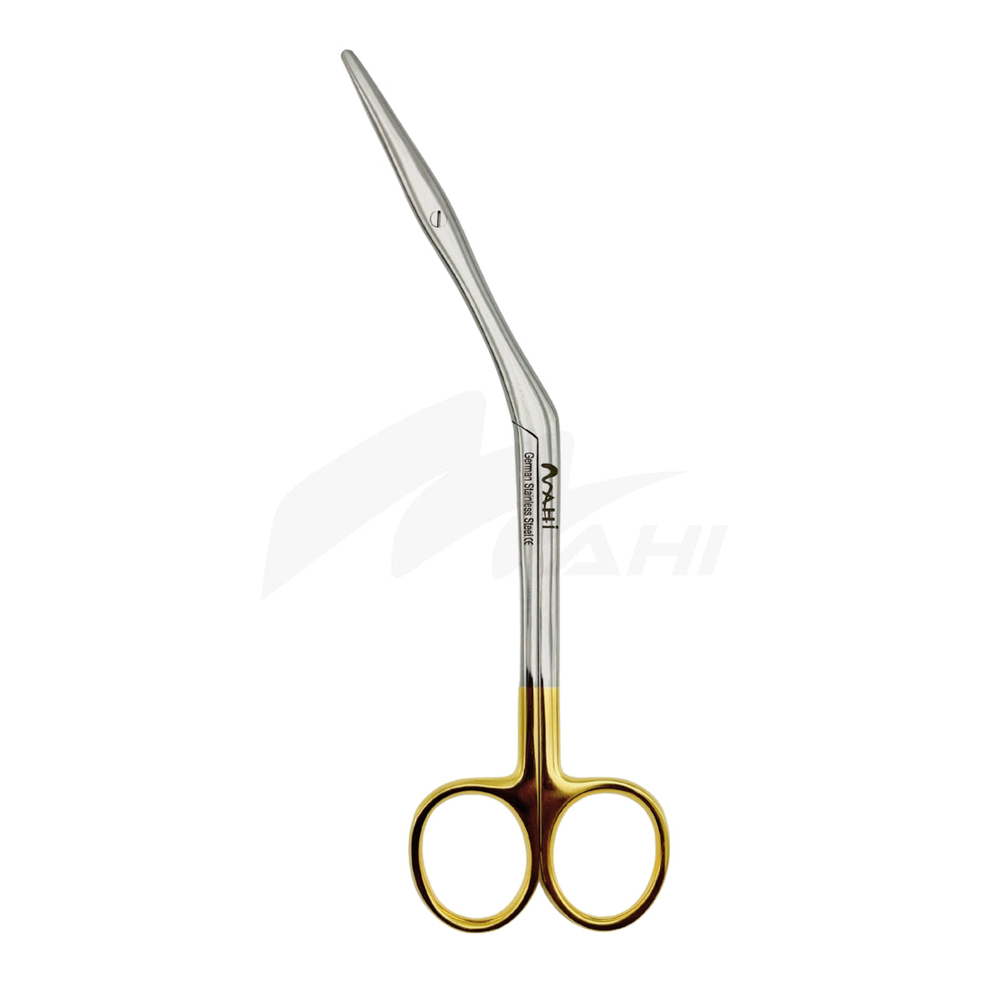 <b>MGS 252</b><br> Knight Nasal Angled Scissor With Gold18cm German Stainless Steel