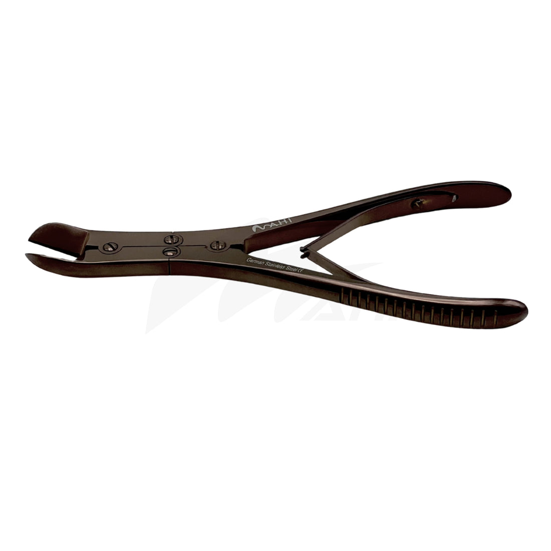 <b>MGS 113</b><br> Bone Cutter Curved 20cm Rose Gold Titanium German Stainless Steel