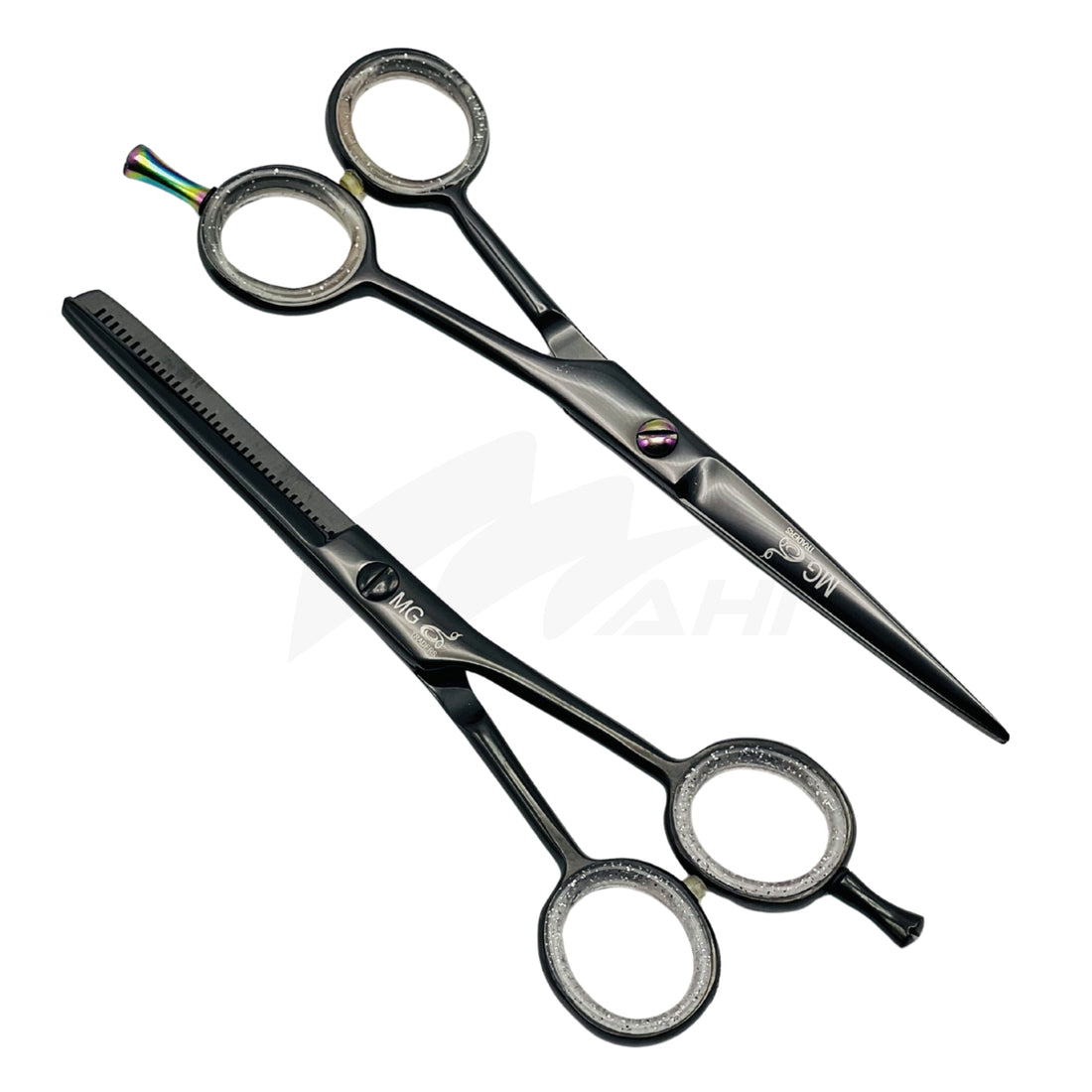 <b>MGB 102</b><br> PROFESSIONAL BARBAR HAIRDRESSING RAZOR SCISSOR & THING BLACK COATED 6" GURMAN STAINLESS STEEL