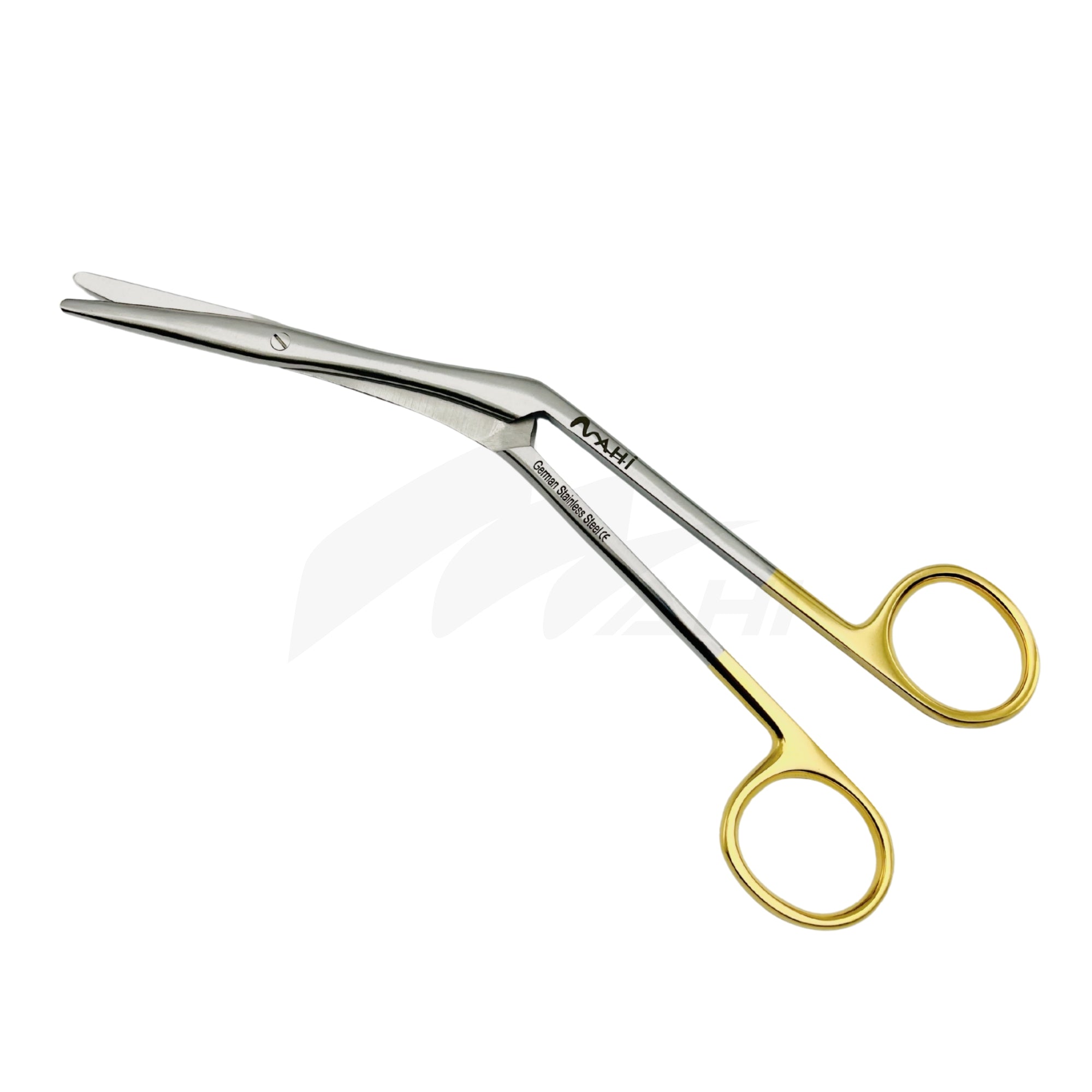<b>MGS 252</b><br> Knight Nasal Angled Scissor With Gold18cm German Stainless Steel