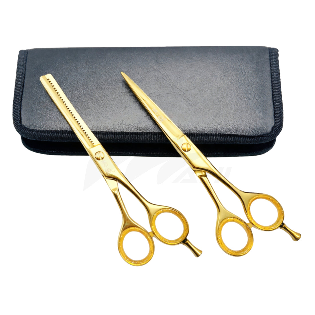 <b>MGB 103</b><br> PROFESSIONAL BARBAR HAIRDRESSING RAZOR SCISSOR & THING GOLD COATED 6" GURMAN STAINLESS STEEL