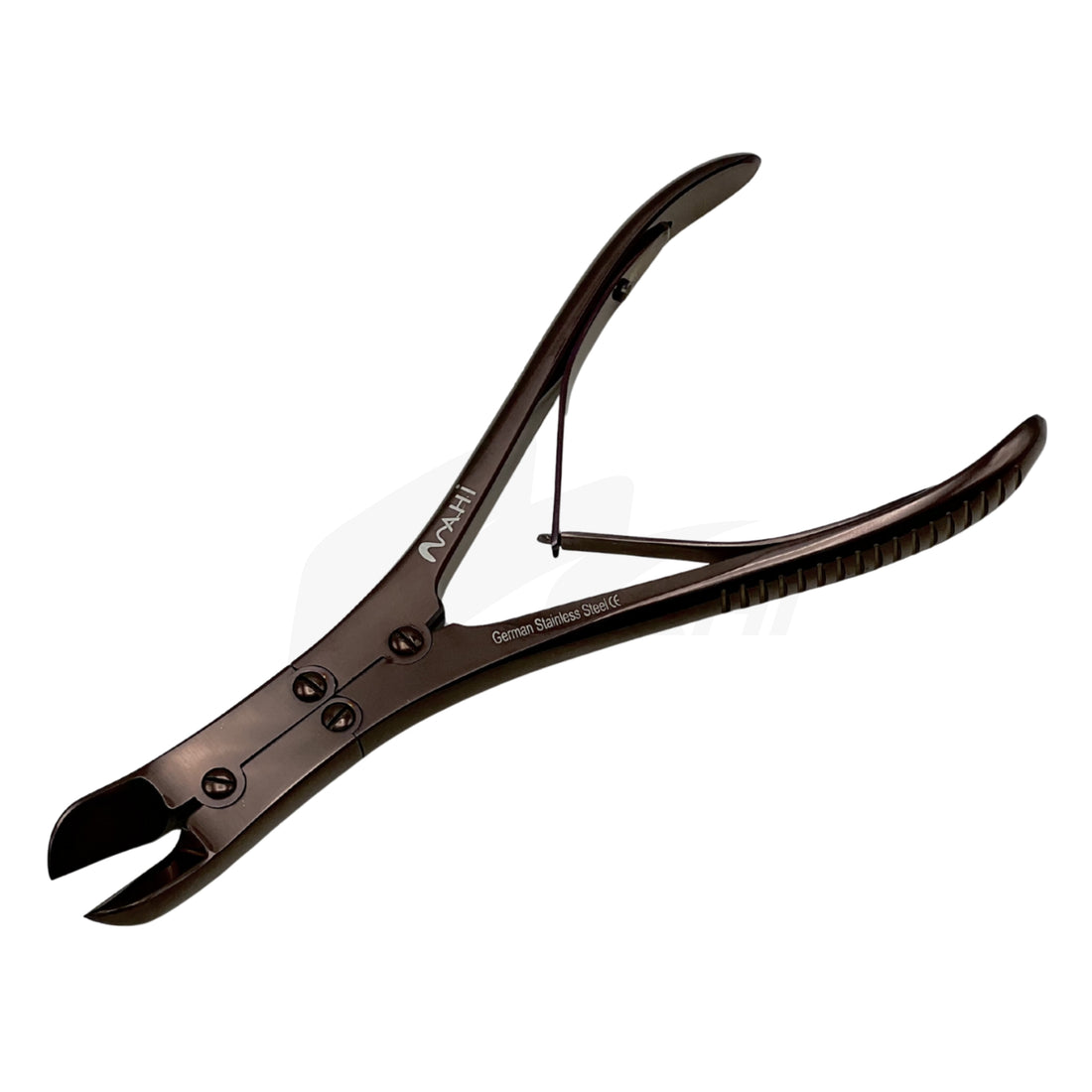 <b>MGS 113</b><br> Bone Cutter Curved 20cm Rose Gold Titanium German Stainless Steel