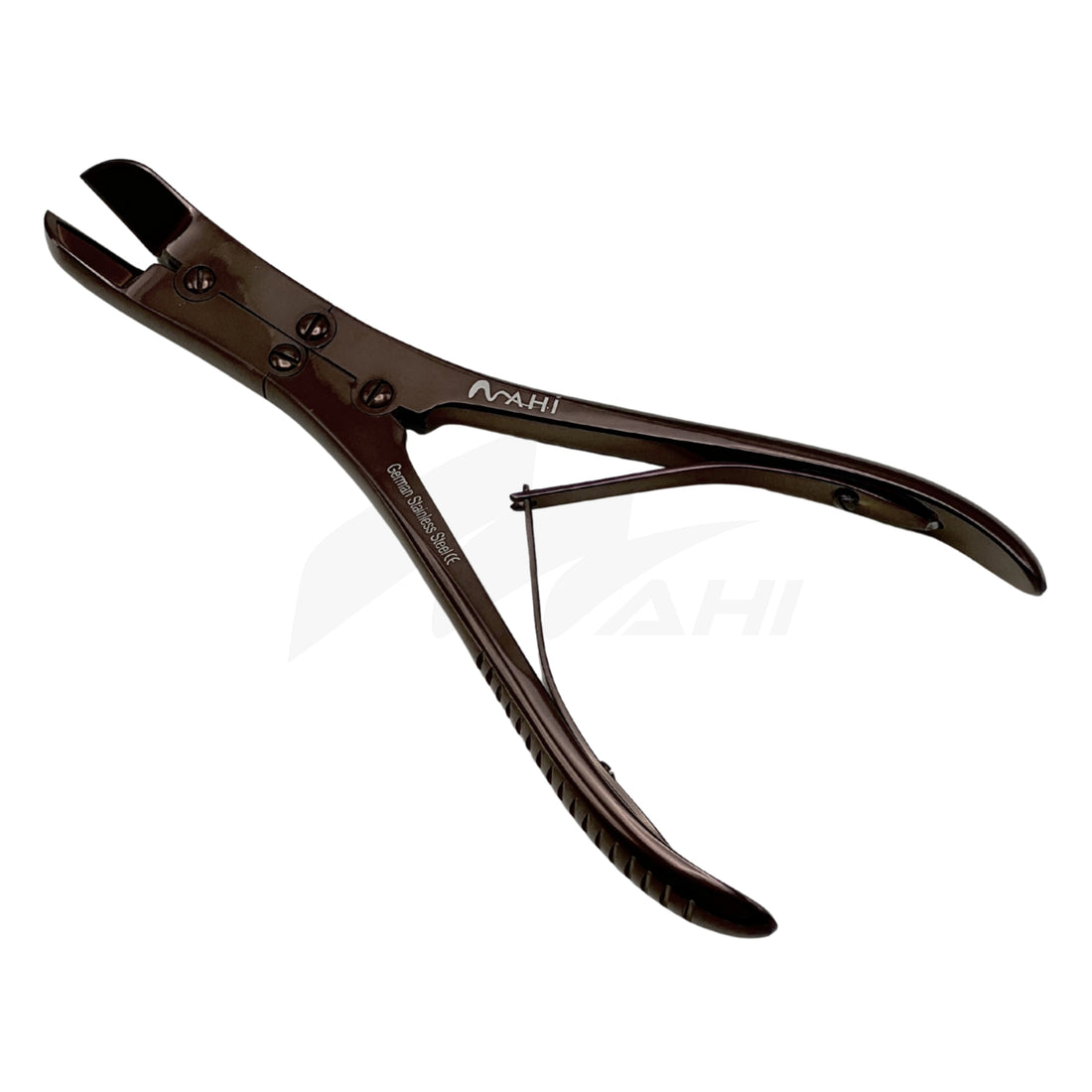 <b>MGS 113</b><br> Bone Cutter Curved 20cm Rose Gold Titanium German Stainless Steel