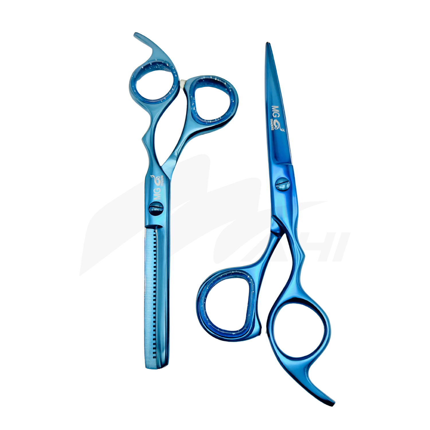 <b>MGB 104</b><br> PROFESSIONAL BARBAR HAIRDRESSING RAZOR SCISSOR & THING BLUE COATED 5.5" GURMAN STAINLESS STEEL