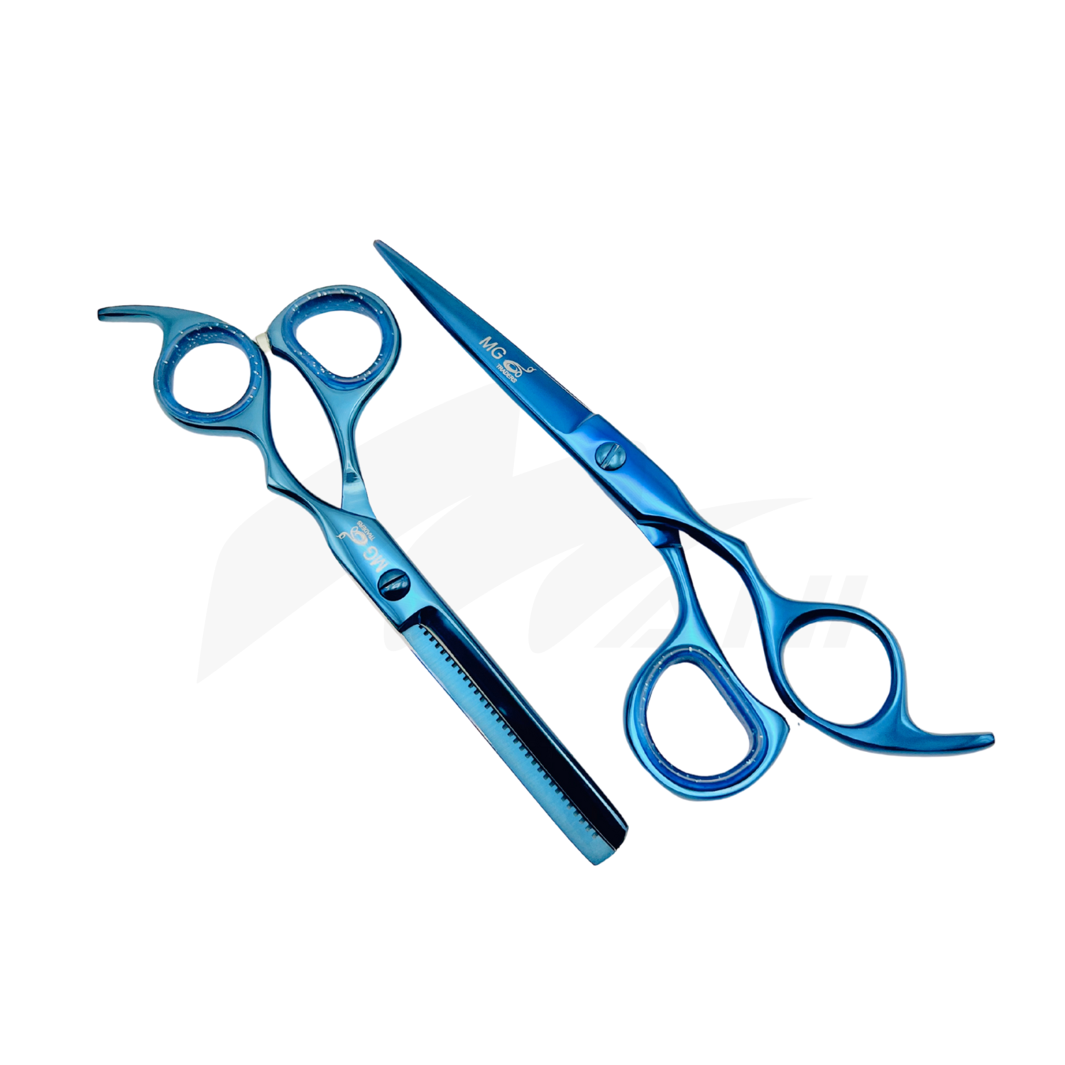 <b>MGB 104</b><br> PROFESSIONAL BARBAR HAIRDRESSING RAZOR SCISSOR & THING BLUE COATED 5.5" GURMAN STAINLESS STEEL