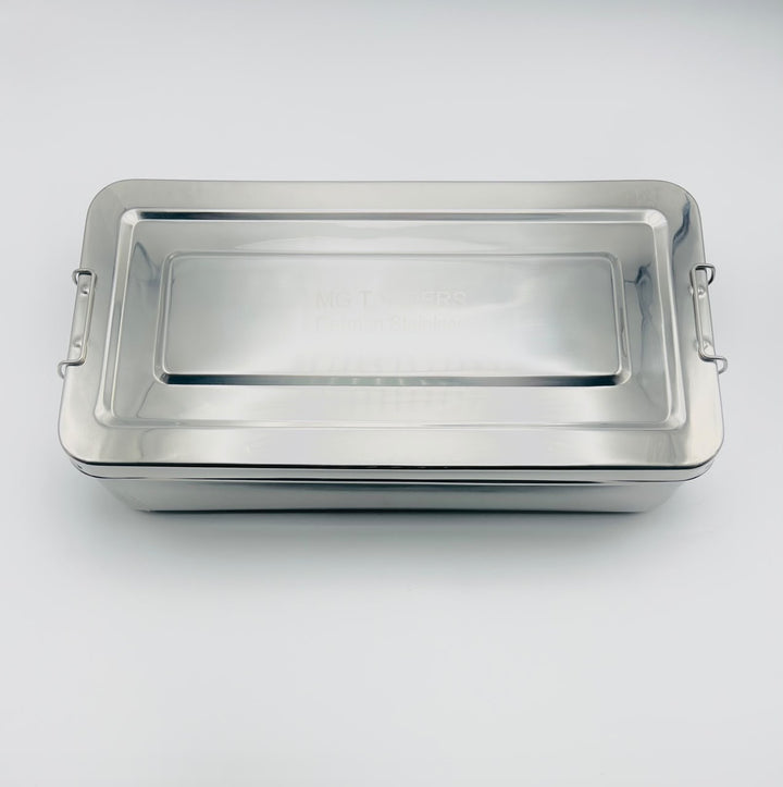 Sterilization Instruments Box With Double Lock (Size 9x6) German Stainless Steel
